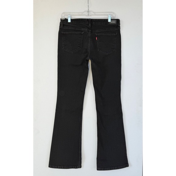 Levis Superlow Bootcut Jeans Black Denim Women's Size 9 M Rodeo Festival Flare - Picture 3 of 9